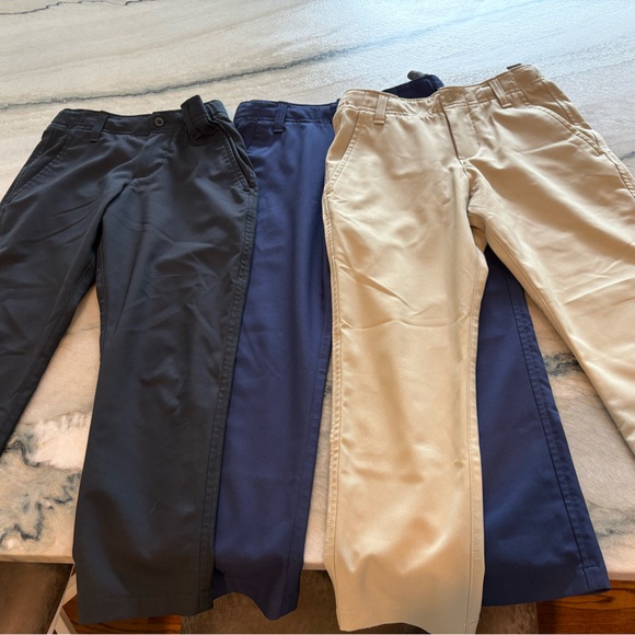 Boys Under Armour Golf Pants - Black, Navy, Khaki YXS - Picture 1 of 8